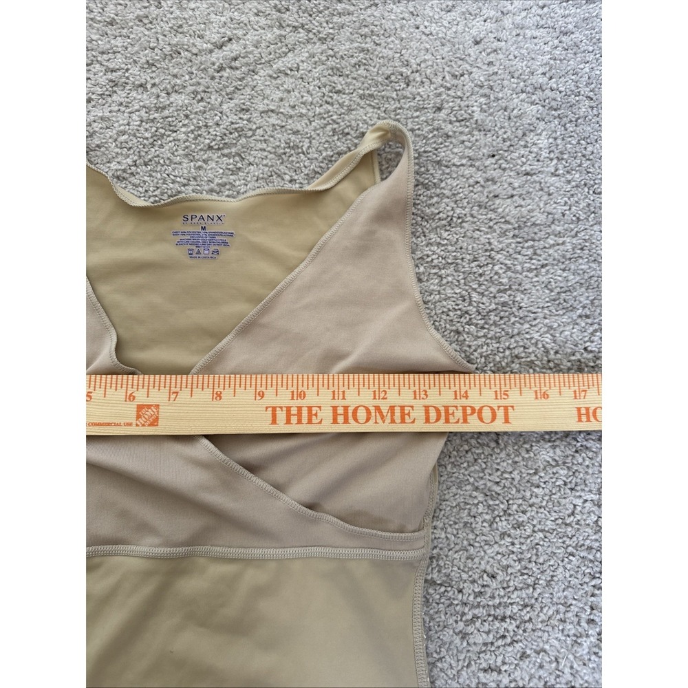 Spanx Beige Crossover Chest Camisole Sz M Medium Compression - Picture 4 of 6